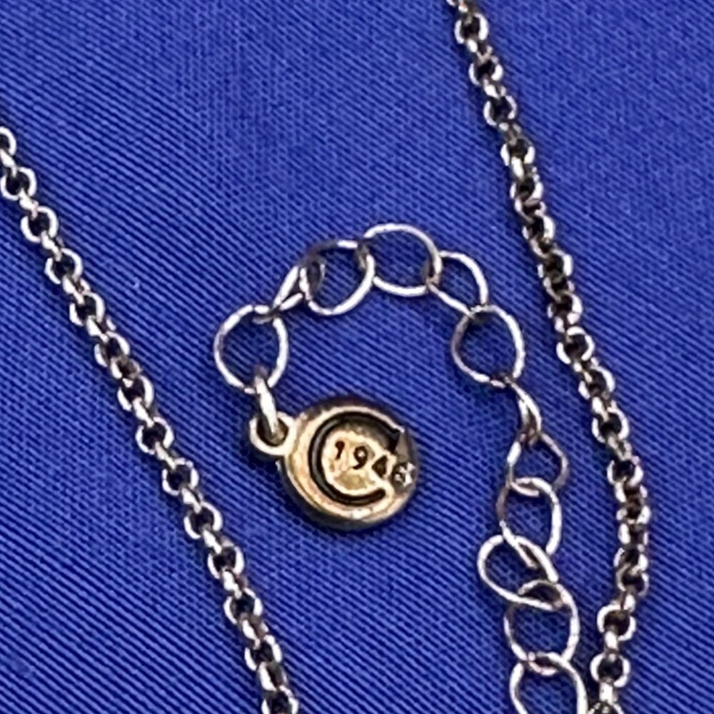 C1946 Long Gold-Tone Flower & Clear Crystal Station Necklace - Picture 7 of 15